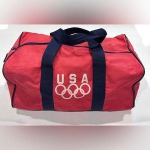 Vintage 1988 USA Olympics Duffel Gym Carry On Travel Luggage Weekend Gym Bag